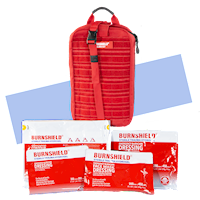 Burn Dressing Large Red Velcro Bag