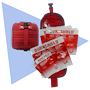Burn Dressing Small Red Velcro Bag